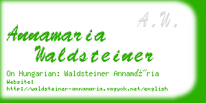 annamaria waldsteiner business card